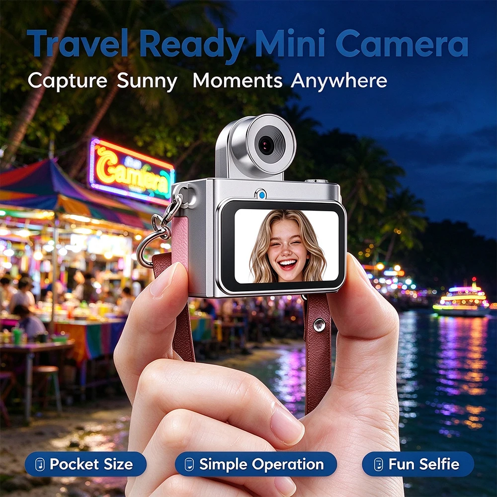 Photography Lighting For Beginners - Mini Digital Camera With 180° Degree