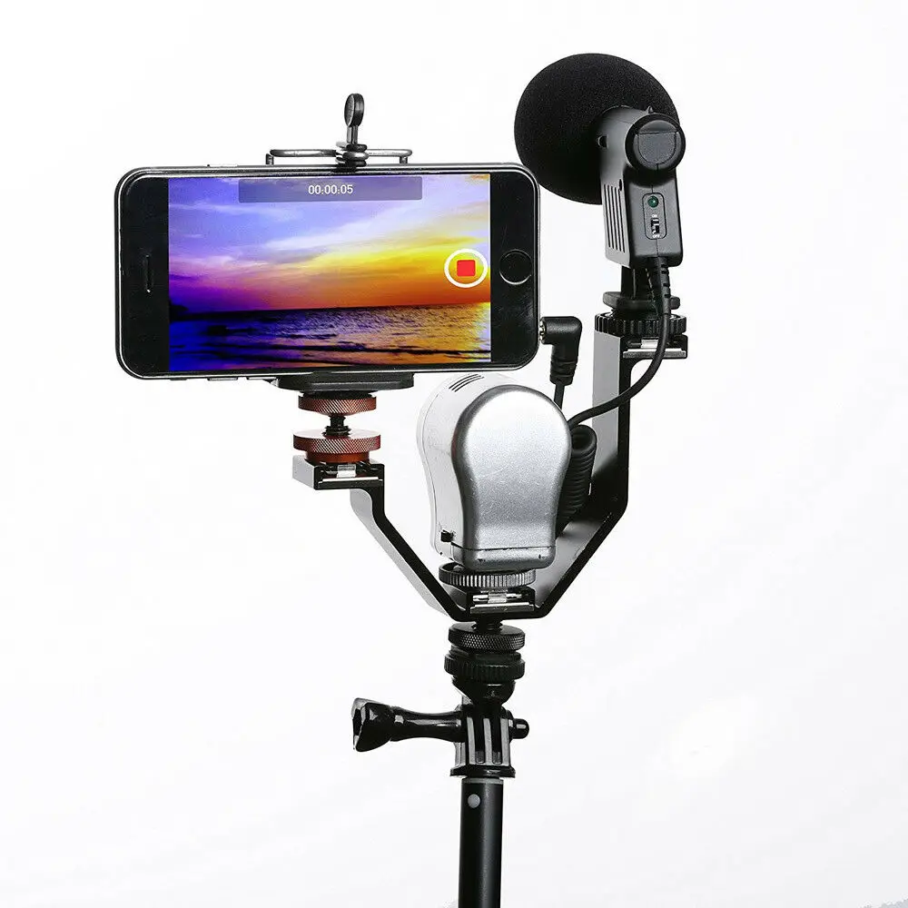 V Shape Triple Mount Hot Shoe  - огляд і ціна Photography Lighting Description