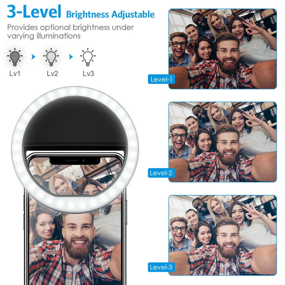 USB Rechargeable LED Selfie Ri - огляд і ціна Photography Lighting Description