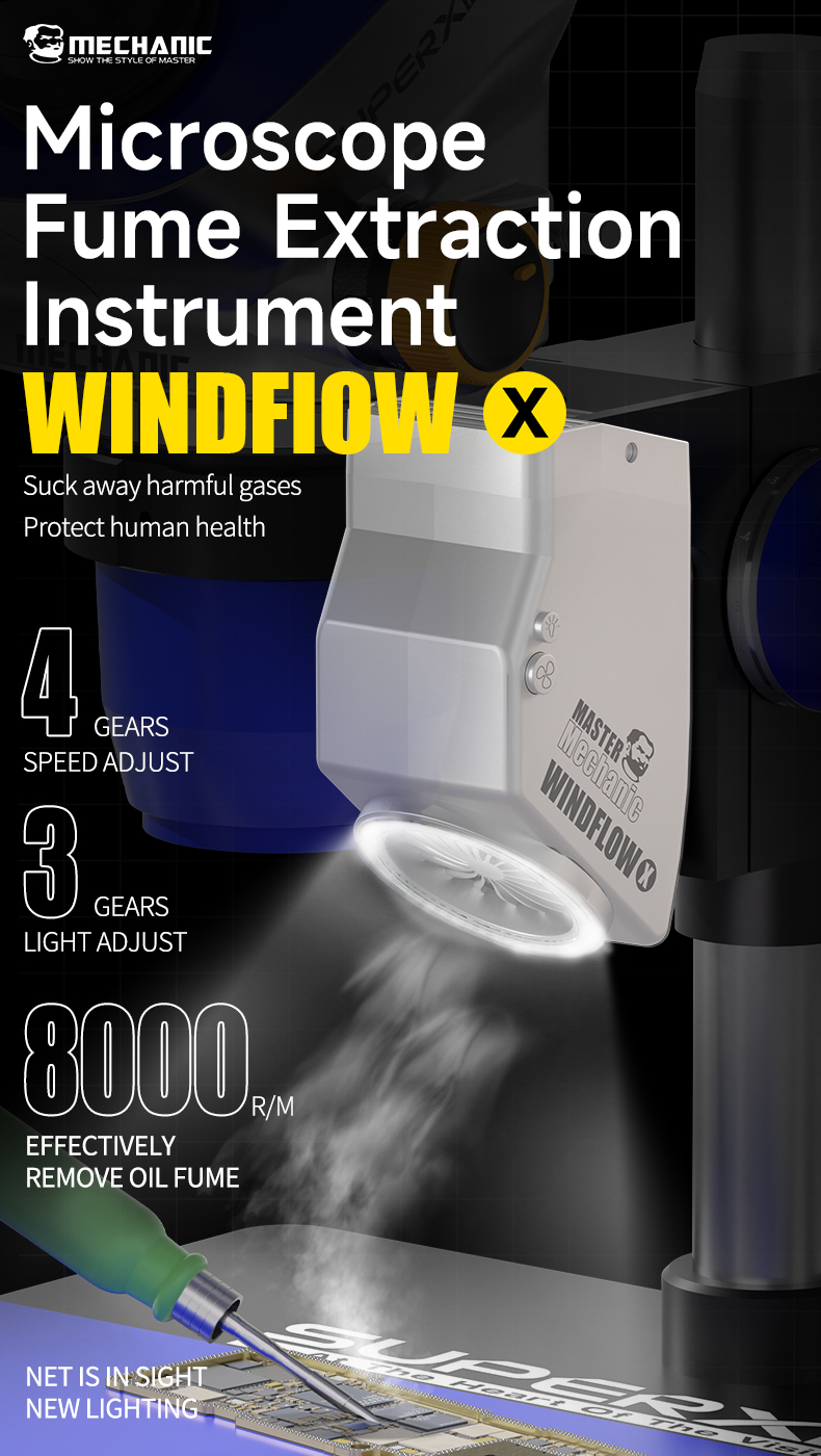 MECHANIC WindFlow X Microscope - огляд і ціна Photography Lighting Kit Portable
